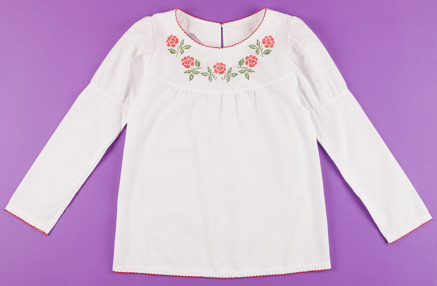 Вышиванка-блузка с длинным рукавом для девочки Valeri tex 1657-20-311 - фото