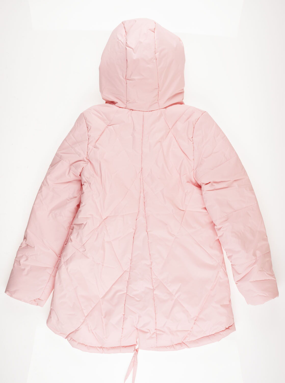 Куртка удлиненная для девочки ОДЯГАЙКО розовая 22101 - размеры