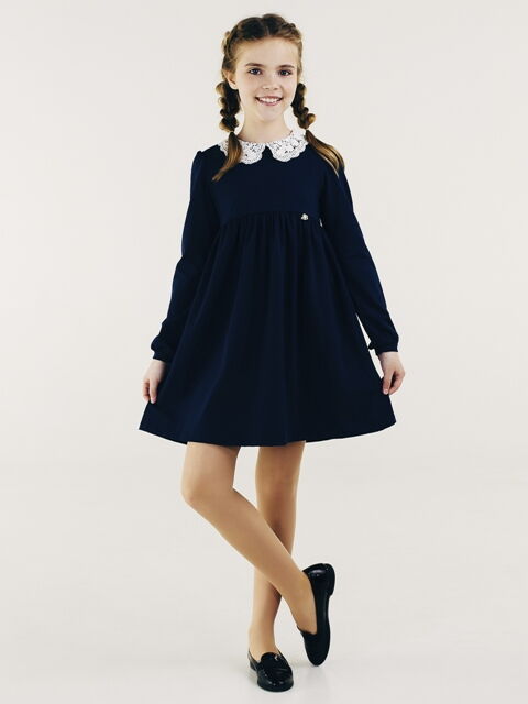 Платье школьное трикотажное SMIL синее 120224 - цена