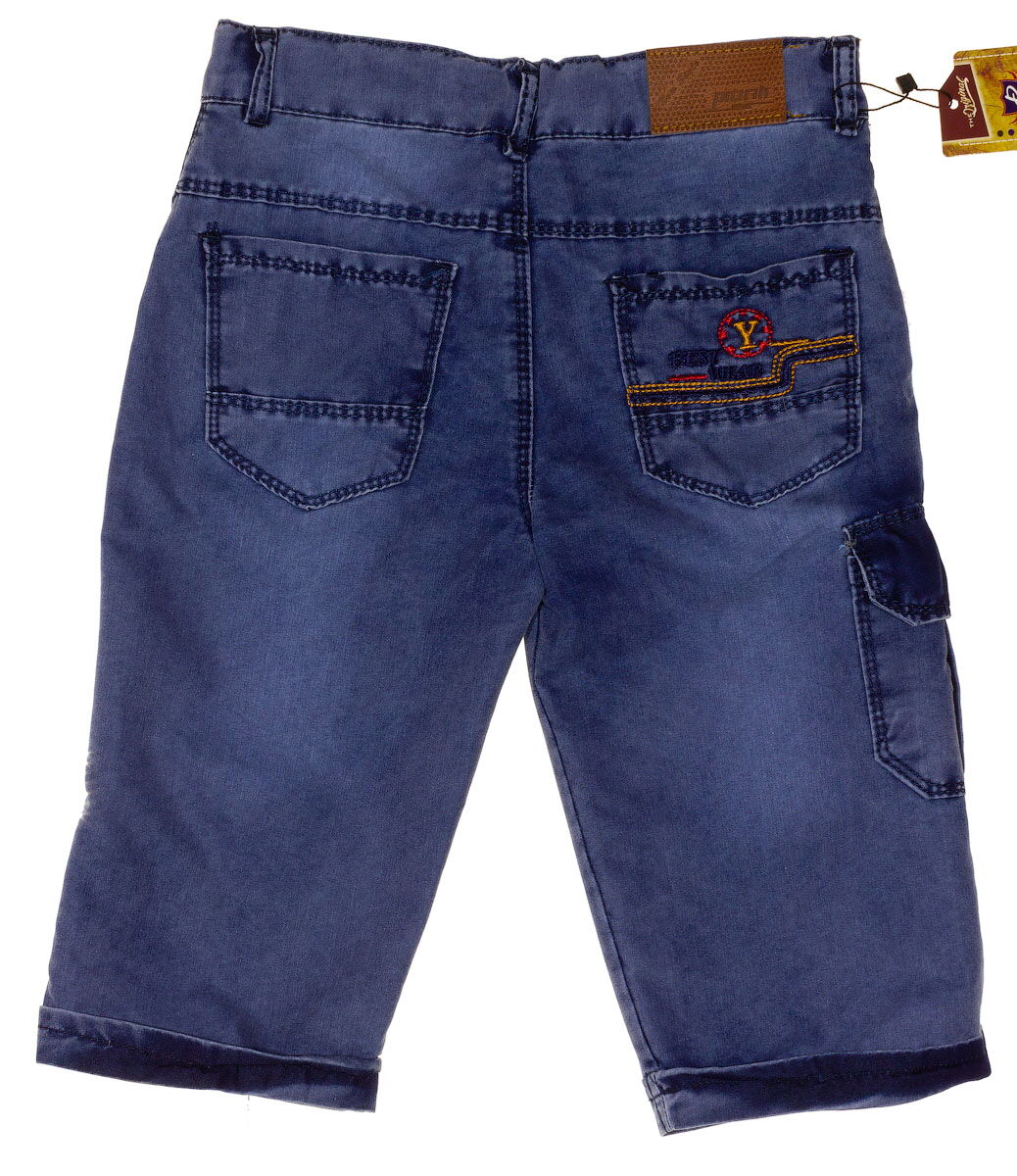 Джинсовые шорты для мальчика 6038 синие - фото