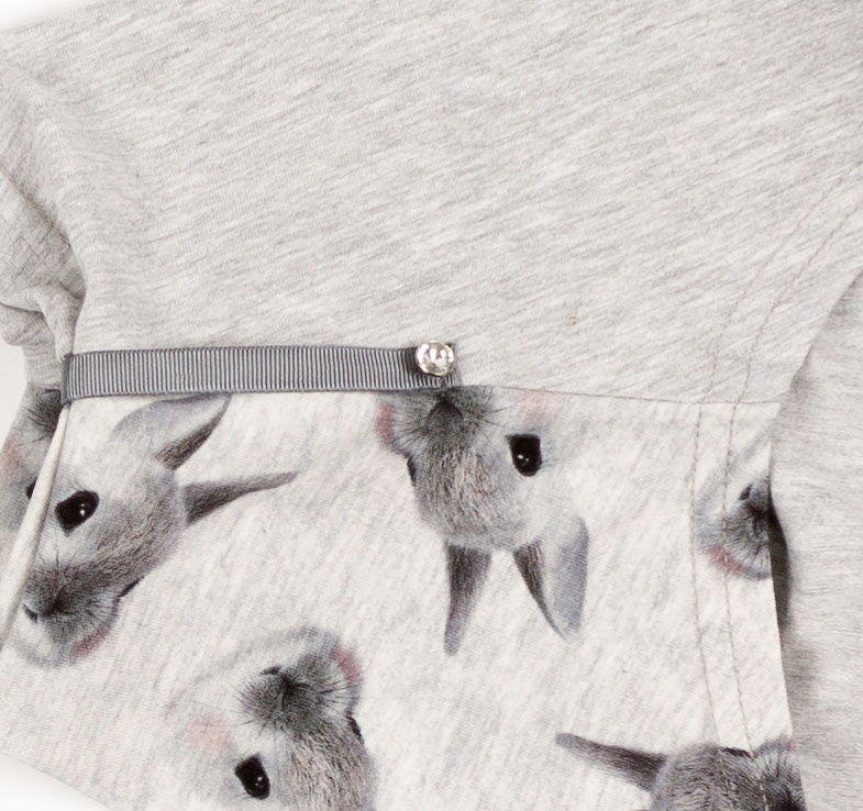 Комплект женский (футболка+шорты) VVL Кролики серый 334 - купить
