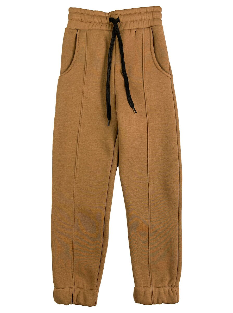 Утепленные спортивные штаны для девочки JakPani мокко 1502 - цена