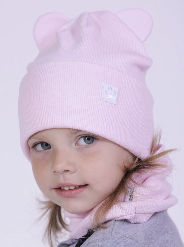 Комплект шапка и хомут для девочки Semejka Бинни розовый 9323 - цена