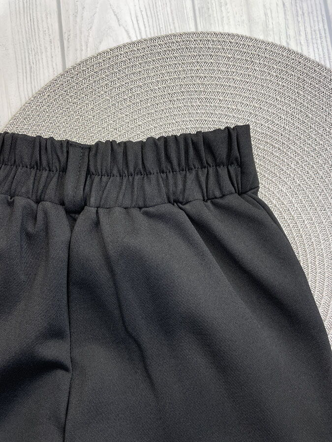 Брюки-палаццо школьные для девочки трикотаж Valza черные 5108 - купить