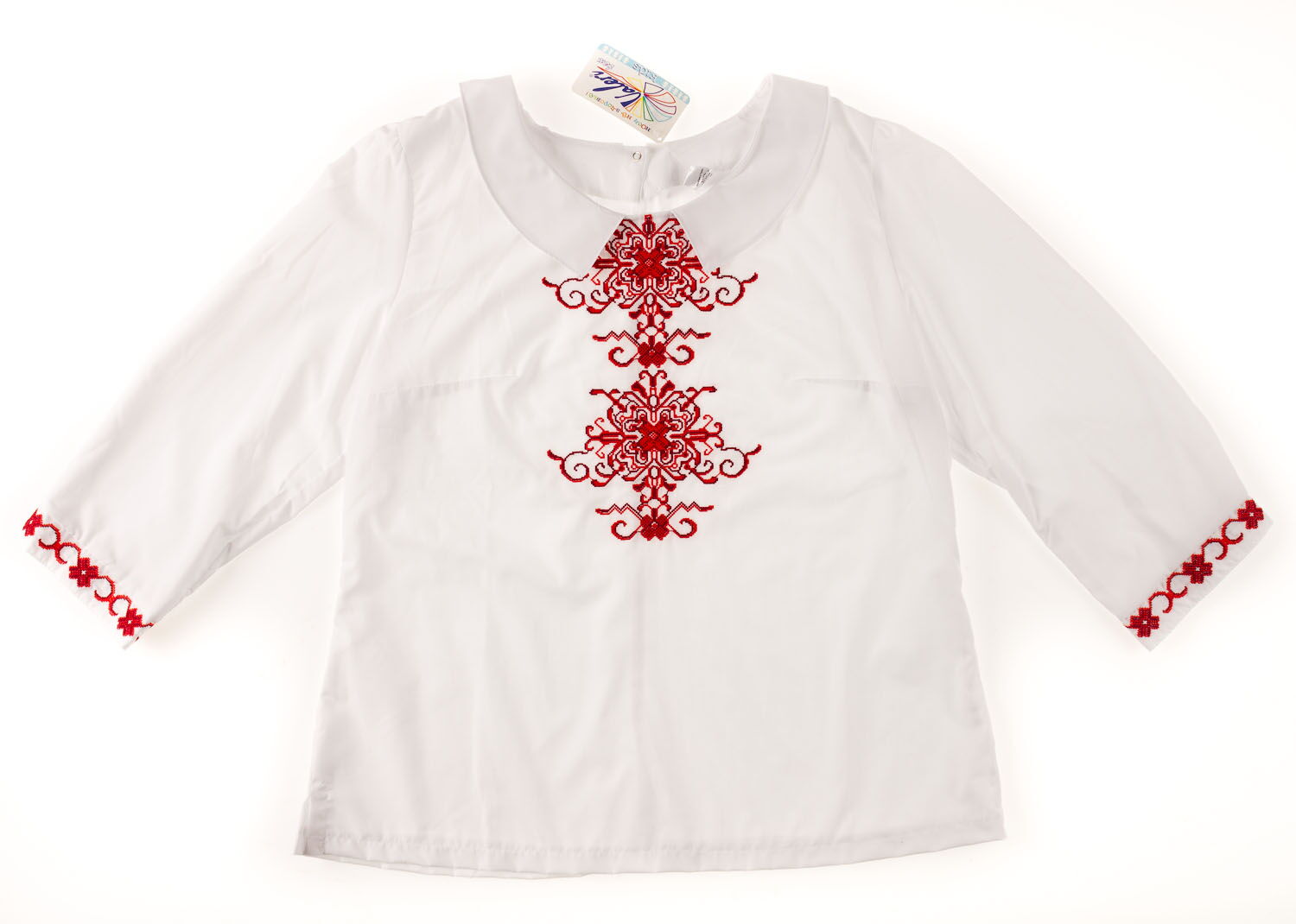 Вышиванка-блузка Valeri tex белая 1974-20-311 - фото