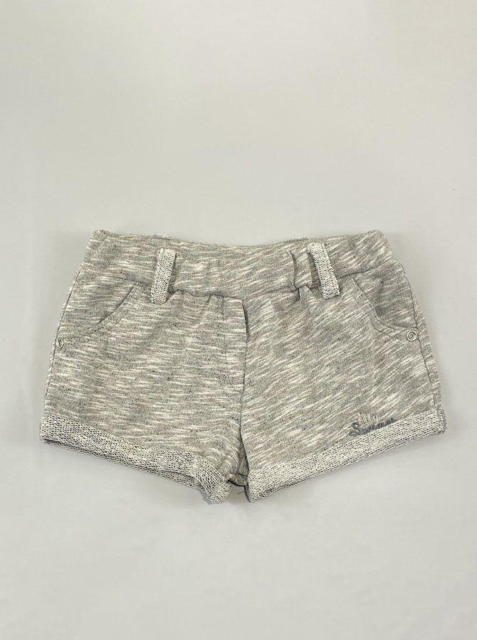 Трикотажные шорты для девочки Фламинго серые 768-316 - фотография