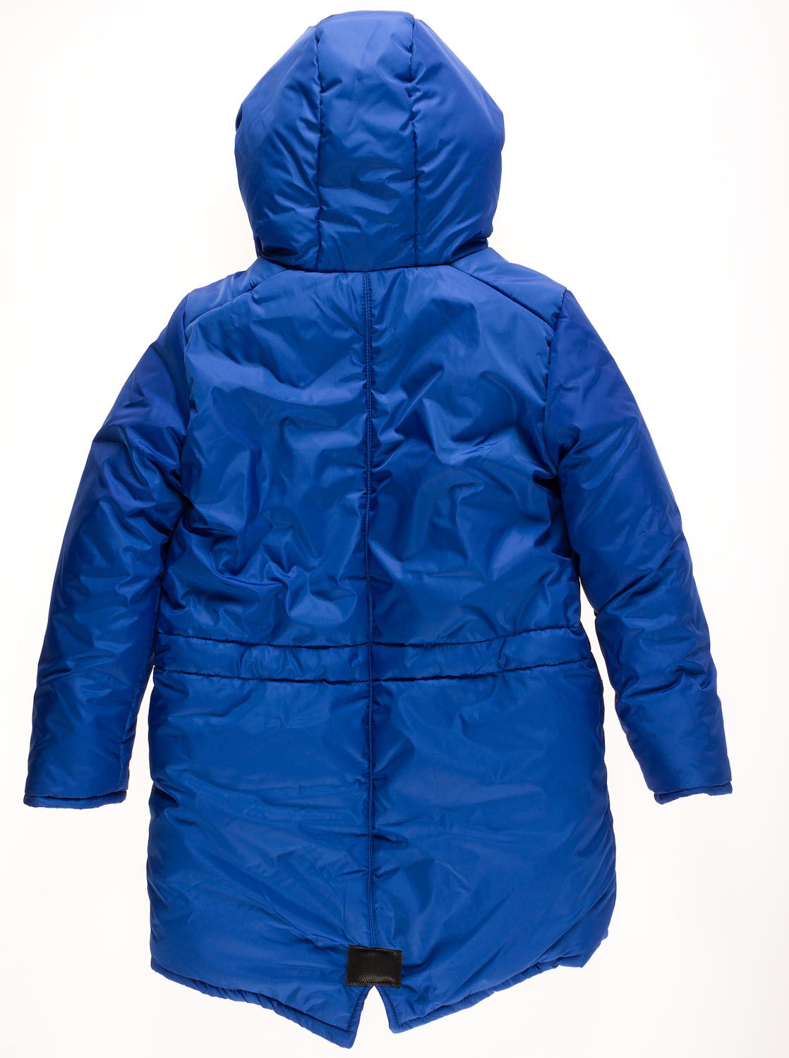 Куртка удлиненная зимняя для девочки Одягайко синяя 20061О - фото