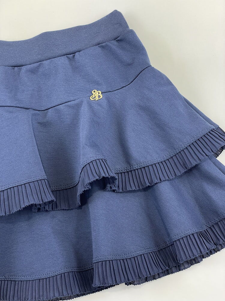 Трикотажная школьная юбка для девочки SMIL cиняя 120231 - Украина