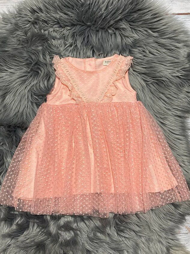 Нарядное платье для девочки Breeze персиковое 14130 - фотография