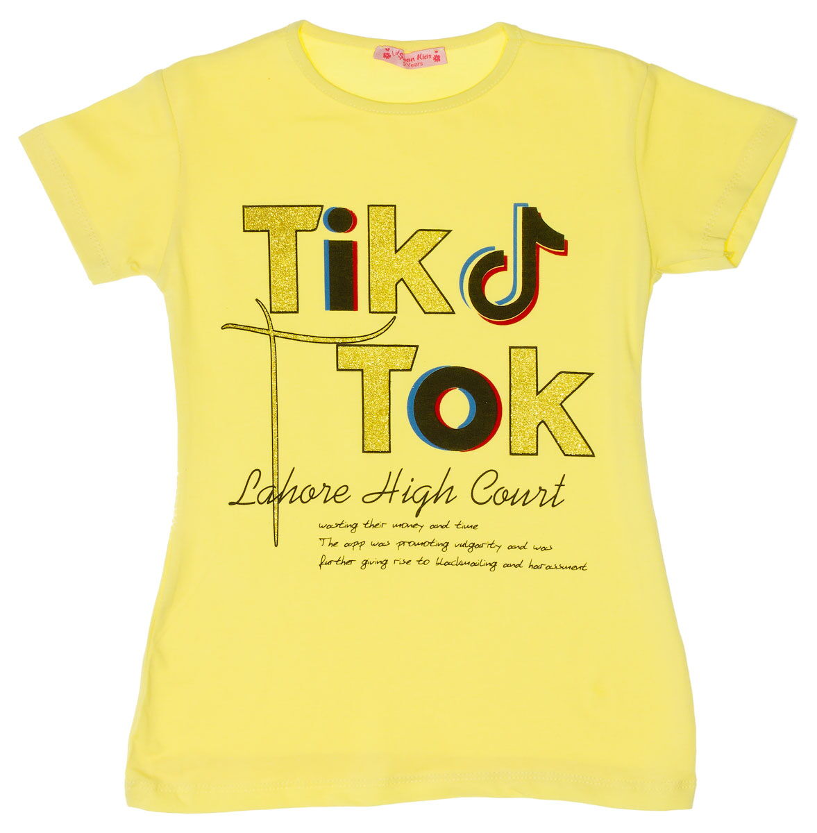 Футболка для девочки Tik Tok желтая 519/719 - фото