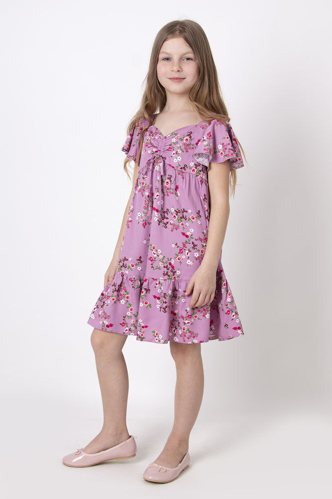 Платье для девочки Mevis Цветочки розовое 4544-03 - цена