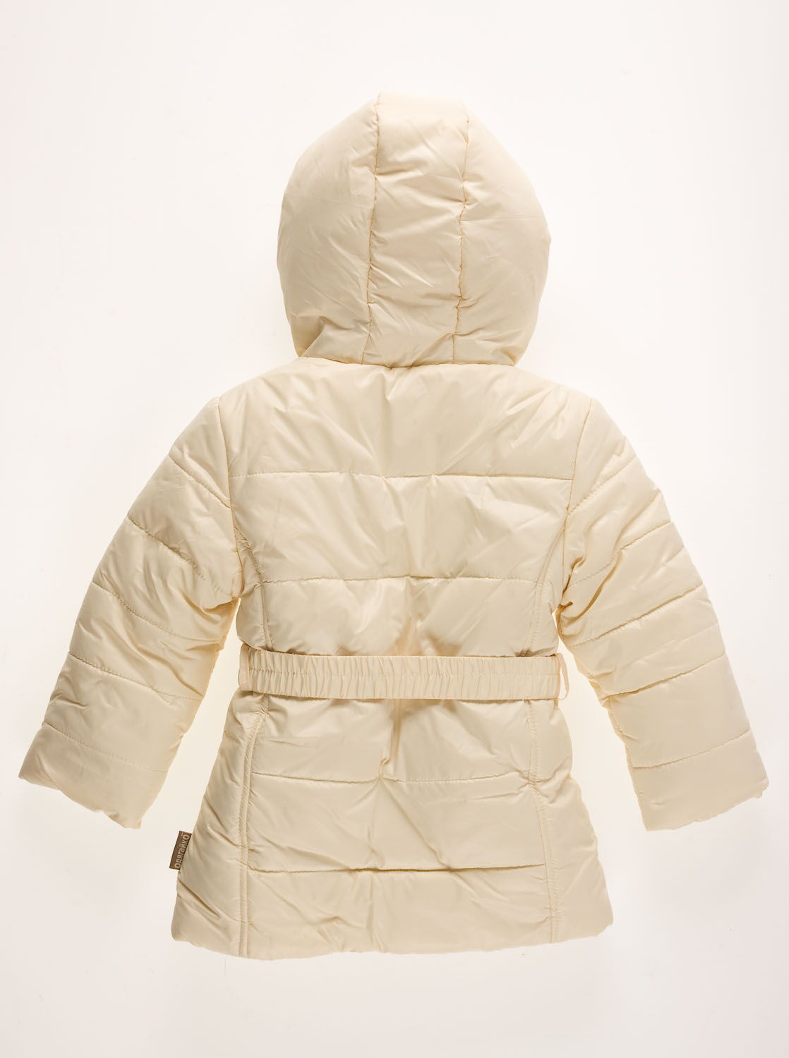 Куртка удлиненная зимняя для девочки Одягайко молочная 20051О - размеры
