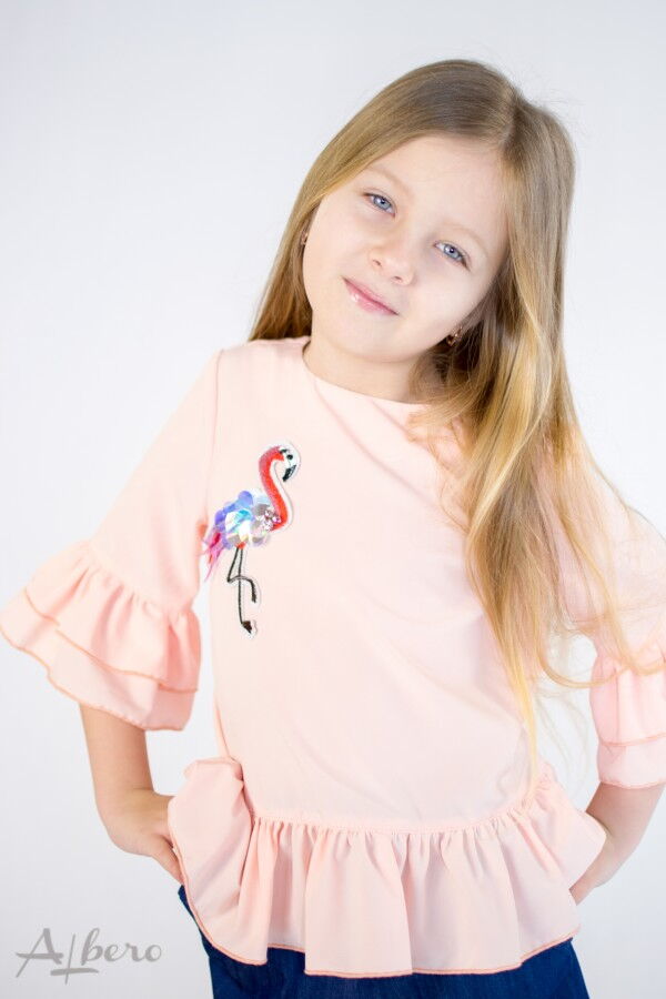 Блузка для девочки Albero Фламинго пудра 5077 - картинка