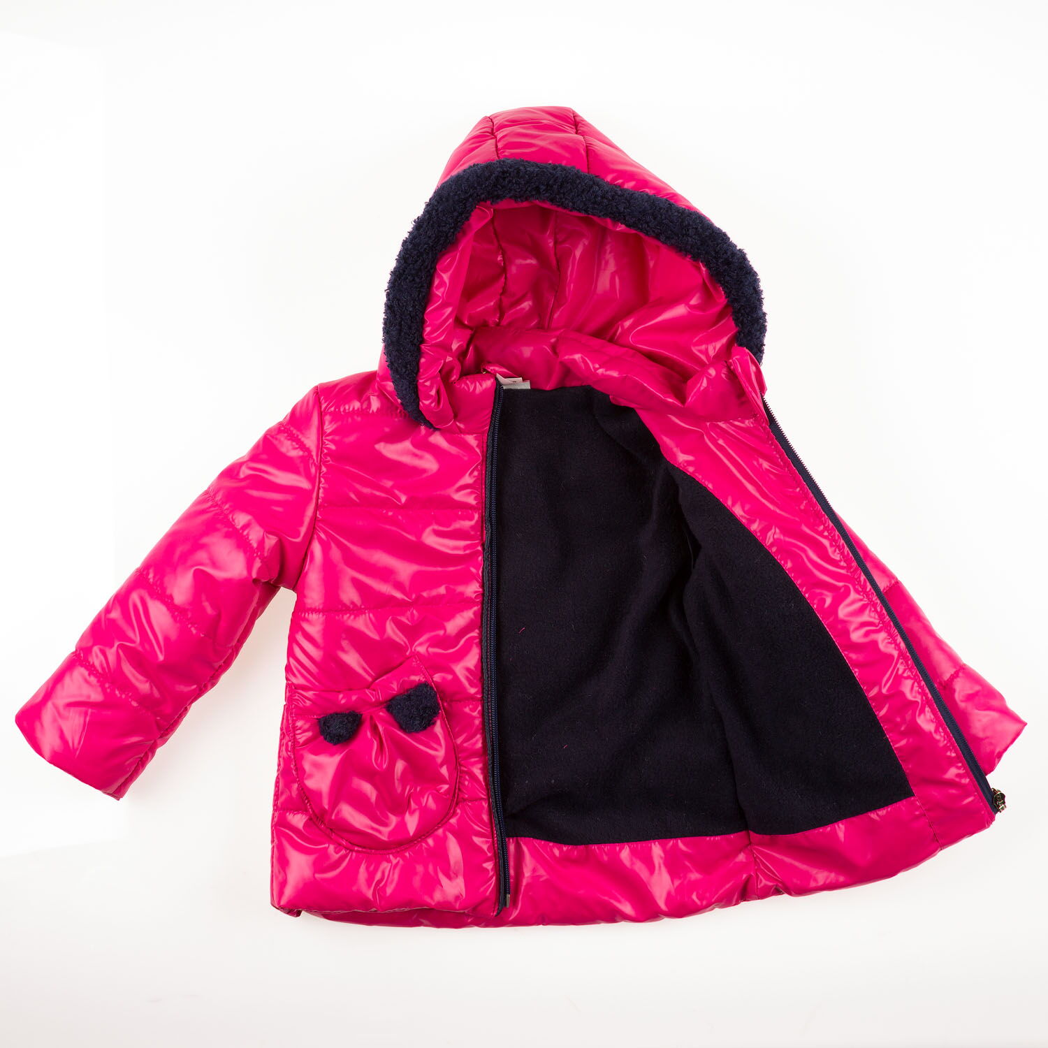 Куртка для девочки ОДЯГАЙКО малиновая 22102 - фото