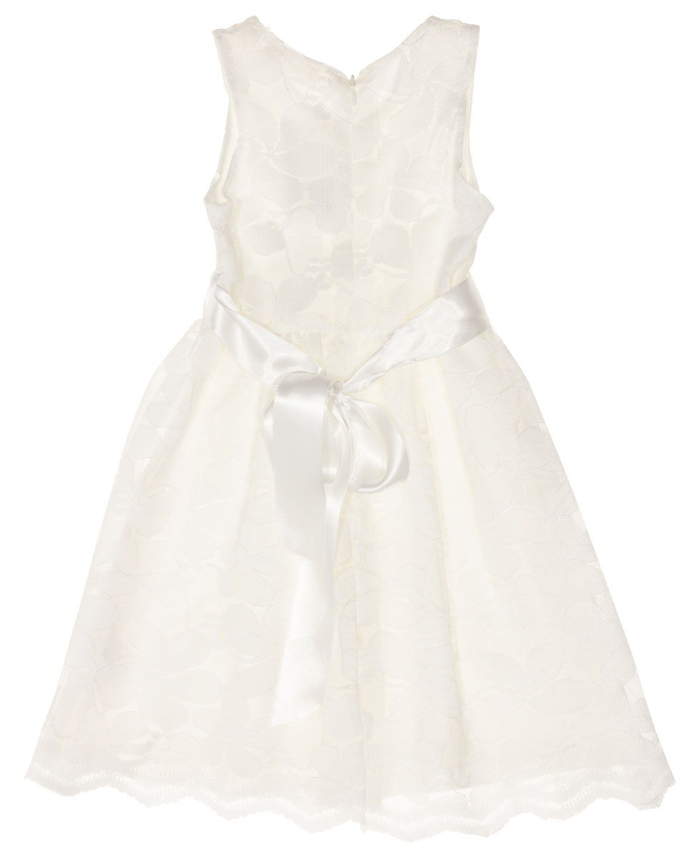 Нарядное кружевное платье для девочки Breeze белое 12593 - фото