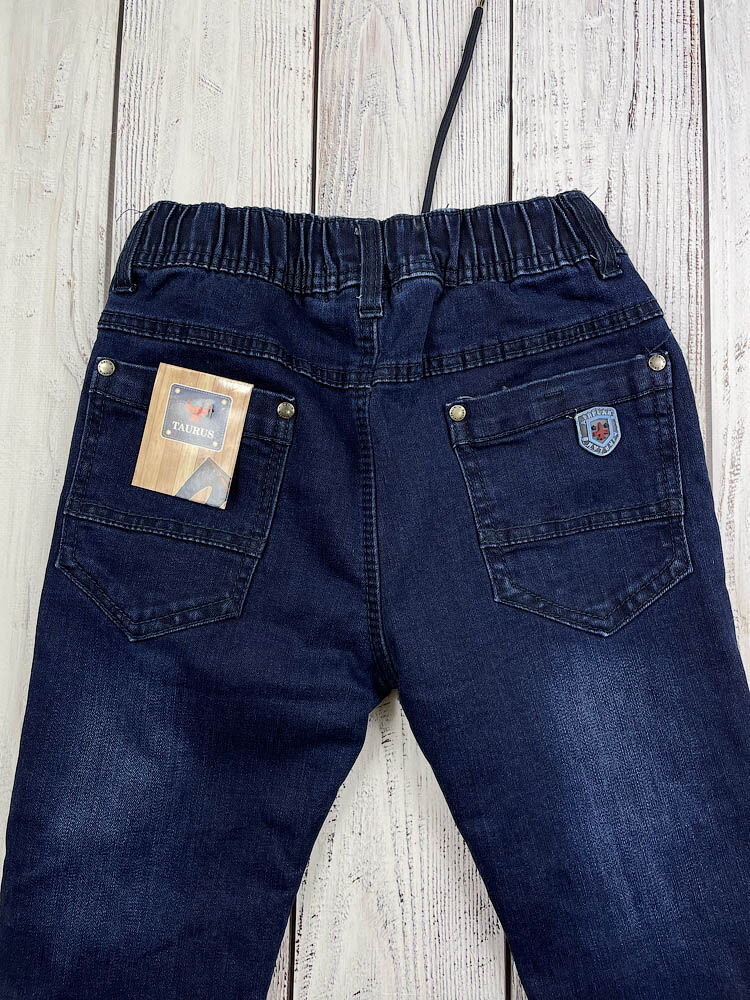 Утепленные джинсы для мальчика Taurus синие 138 - фото