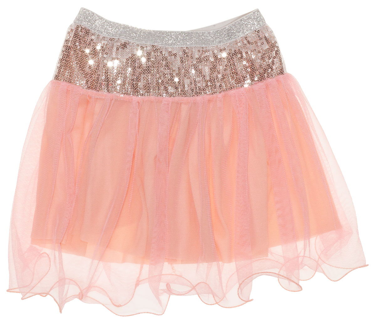 Нарядная юбка для девочки Пайетки розовая 128 - цена