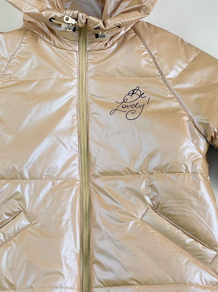 Деми куртка для девочки Kidzo Хамелеон пудра 2214 - фото
