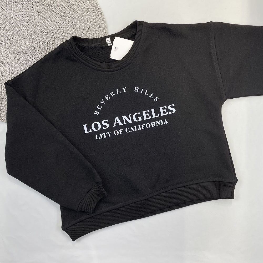 Свитшот для девочки Los Angeles черный 0903 - цена