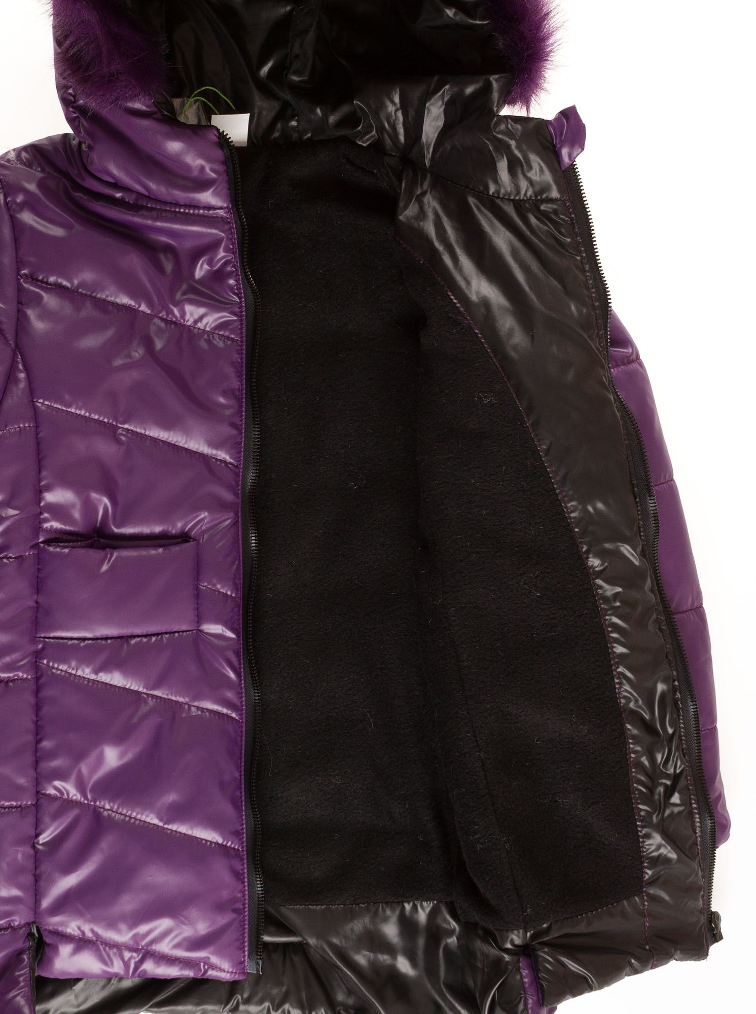 Куртка для девочки ОДЯГАЙКО темно-фиолетовая 22134О - фотография
