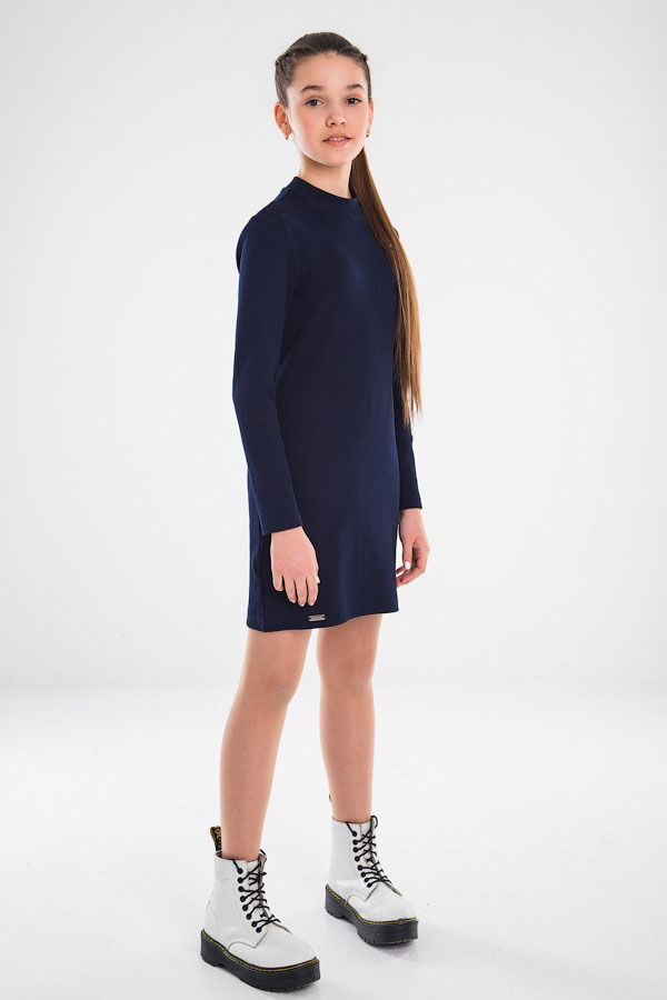 Стрейчевое платье для девочки SUZIE Саманта синее 34003 - размеры