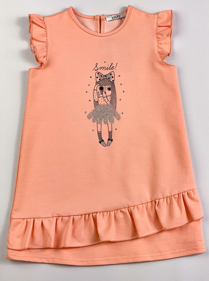 Платье для девочки Mevis персиковое 3767-03 - картинка