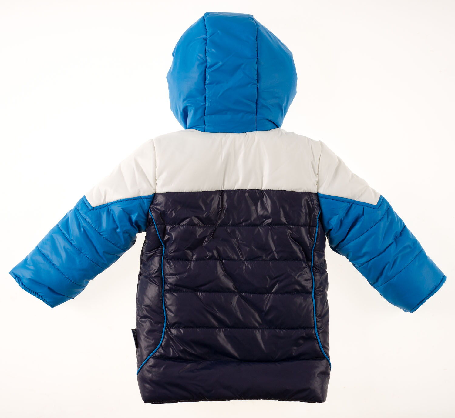 Куртка зимняя для мальчика Одягайко темно-синяя с голубым 2839О - фото