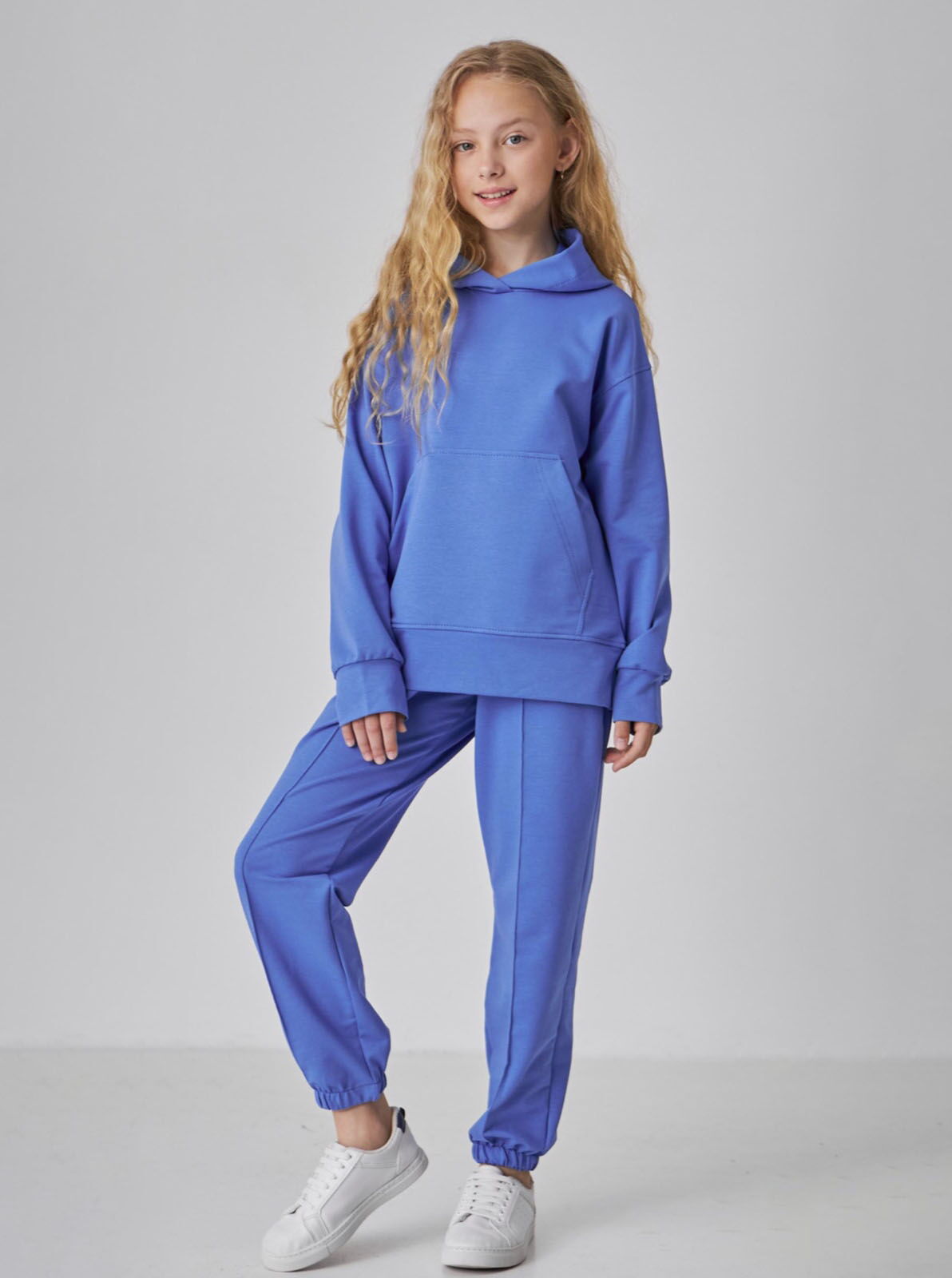 Спортивный костюм для девочки голубой джинс 1207 - цена