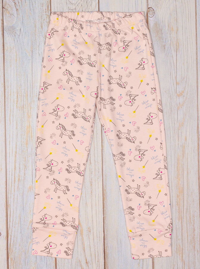 Пижама для девочки Фламинго Единорог розовая 245-222 - фото
