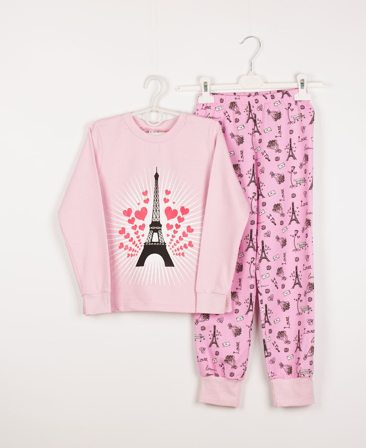 Пижама утепленная для девочки Valeri tex розовая 1770-55-055 - цена