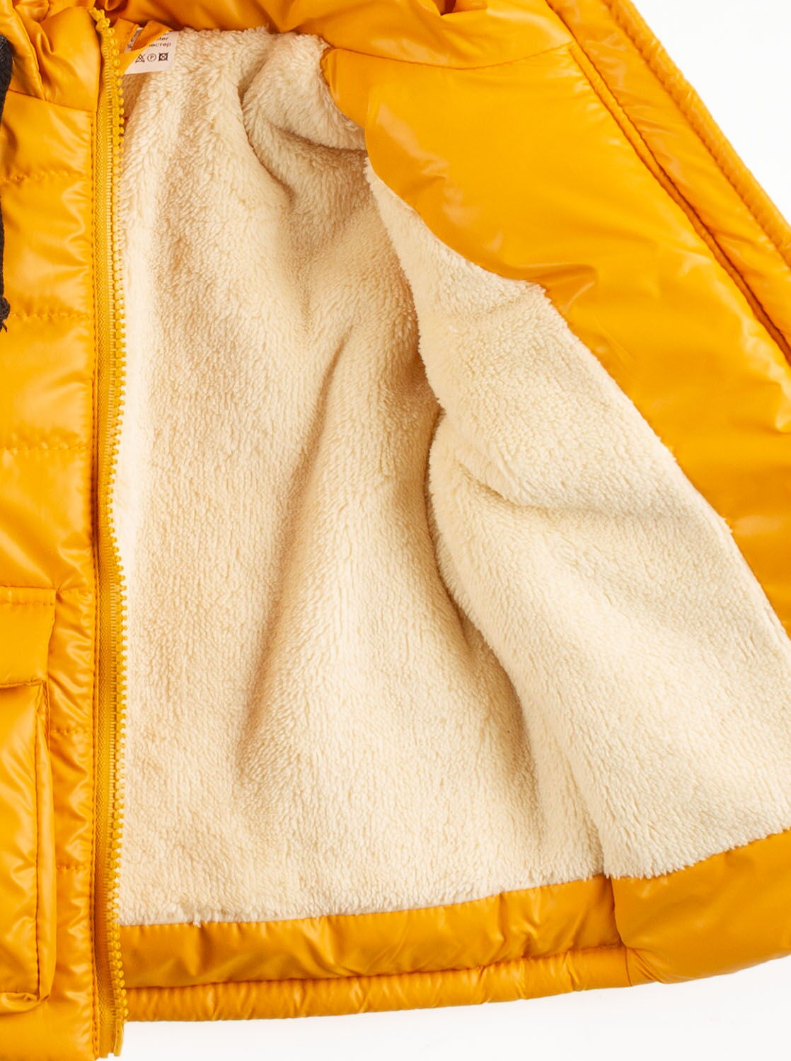 Куртка зимняя для мальчика Одягайко горчичная 20250 - фото