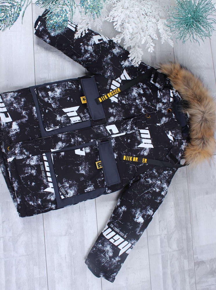 Куртка зимняя для мальчика Kidzo черная 2228 - цена