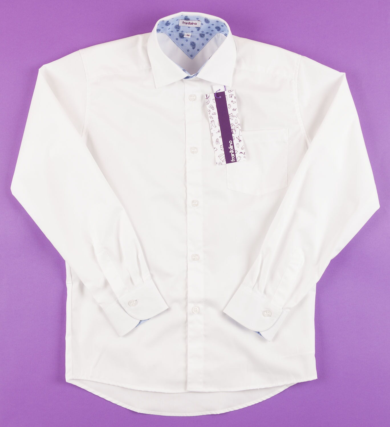 Рубашка с длинным рукавом для мальчика Frantolino белая 1121-136 - цена