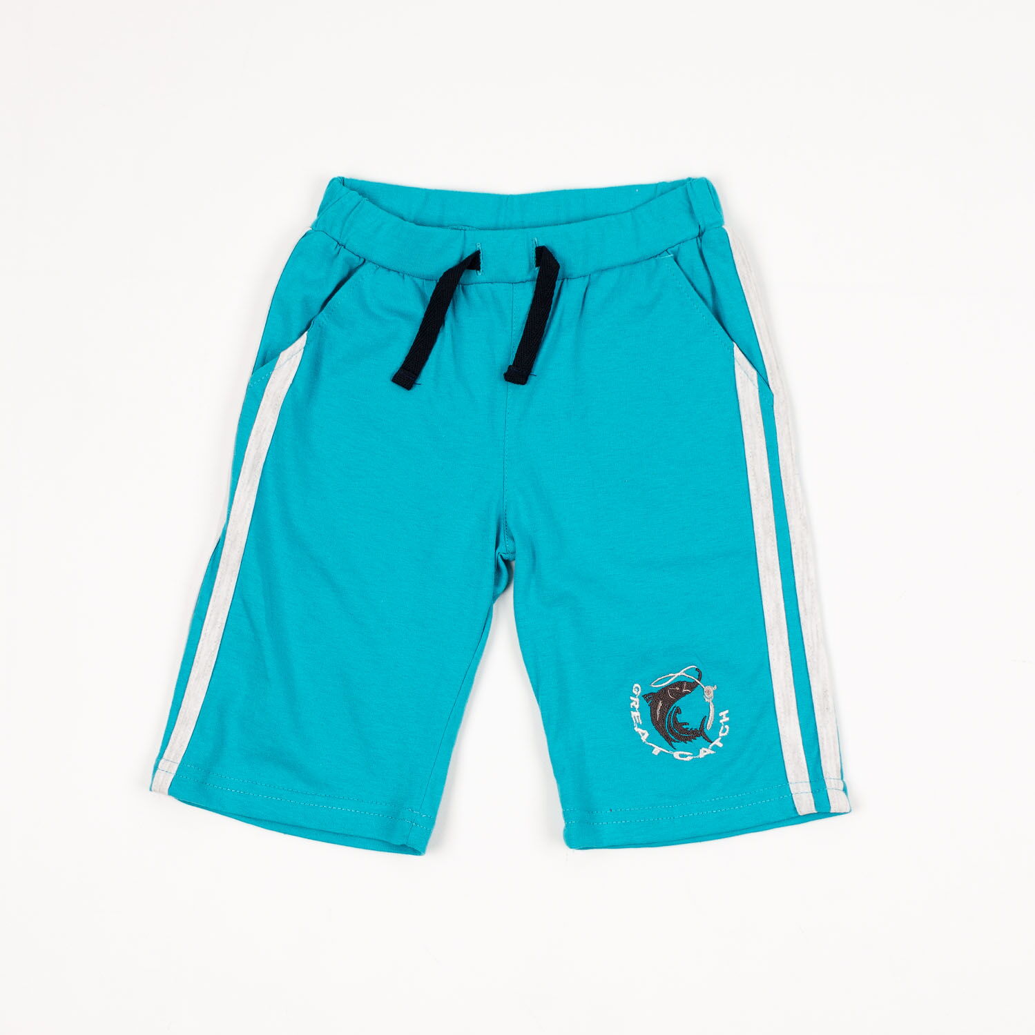 Комплект для мальчика (футболка+шорты) Фламинго голубой 905-110 - фотография