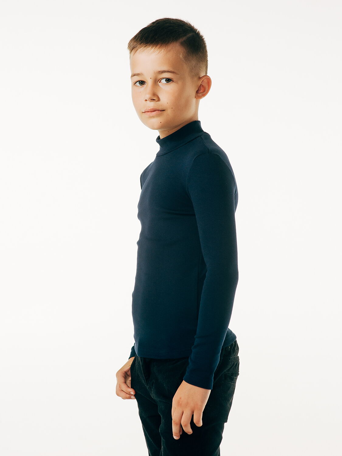 Гольф со стойкой для мальчика SMIL темно-синий 114586 - фото