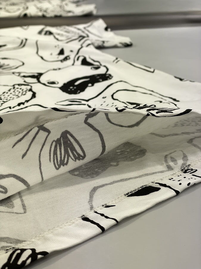 Футболка с принтом Фламинго белая 778-117 - фото