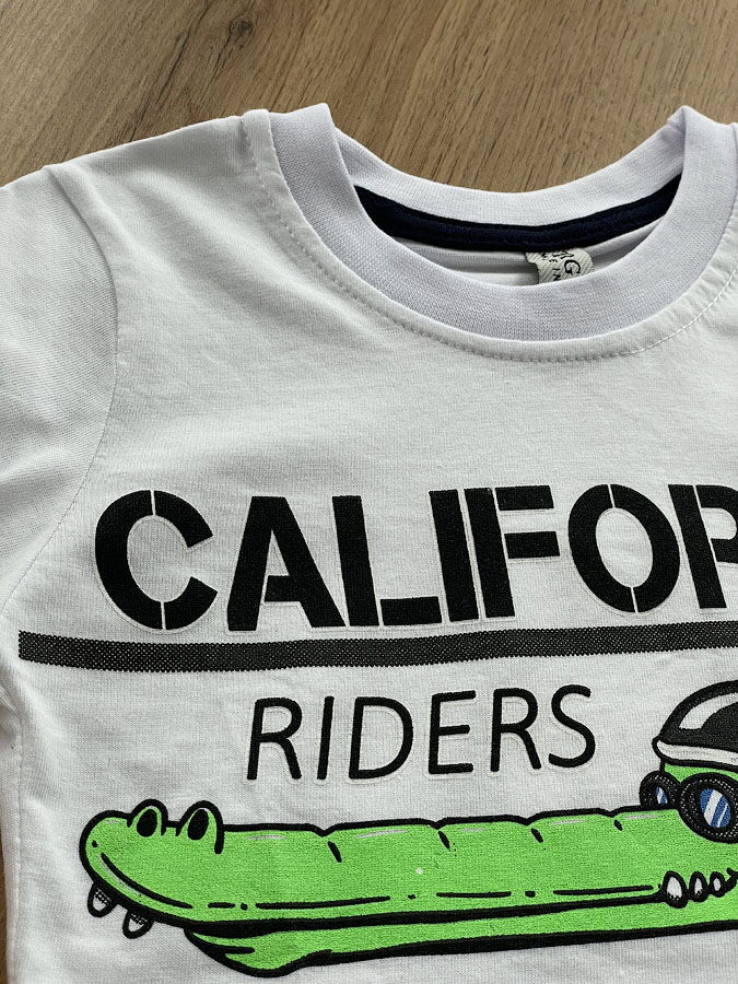 Футболка для мальчика California белая 57425 - размеры