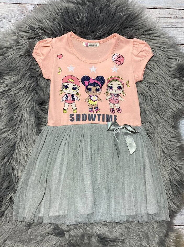 Платье для девочки LOL Showtime персиковое 10857 - фото