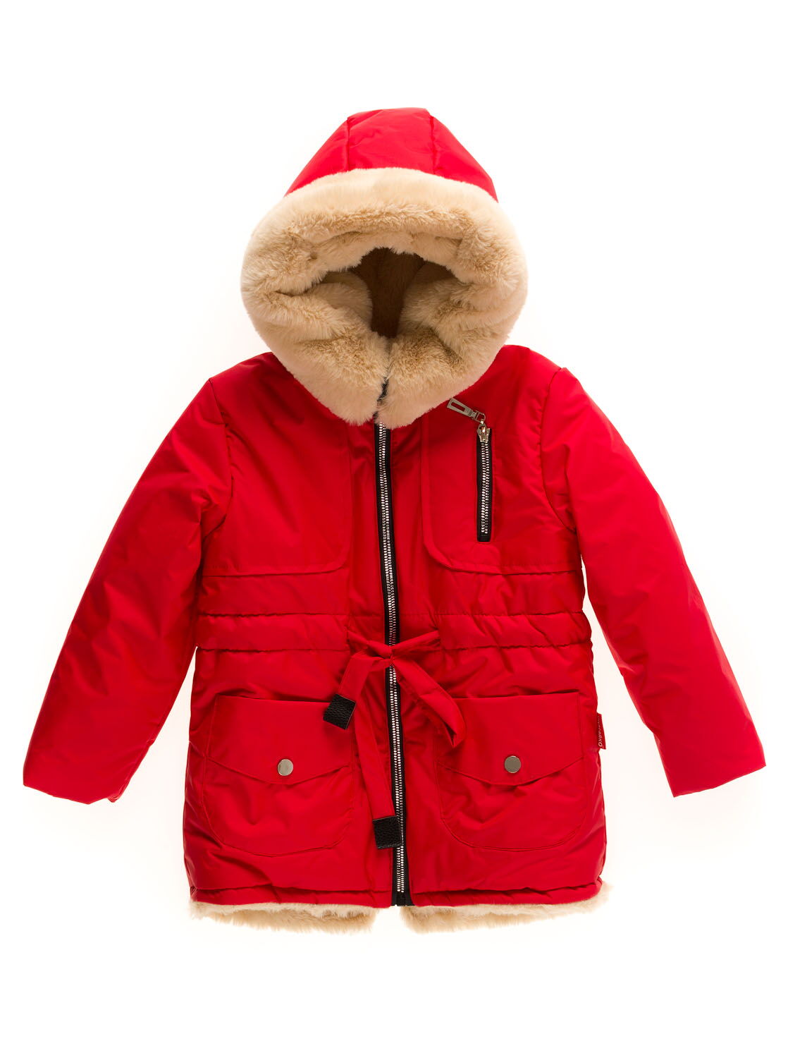 Куртка зимняя для девочки Одягайко красная 20025О - цена