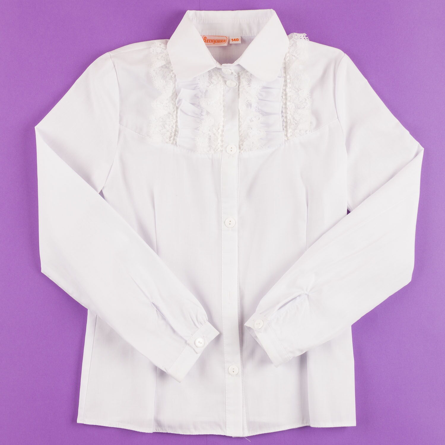 Блузка с длинным рукавом Веснушка белая 3003 - цена