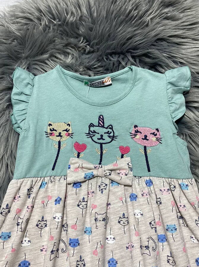 Платье для девочки PATY KIDS бирюзовое 51365 - размеры