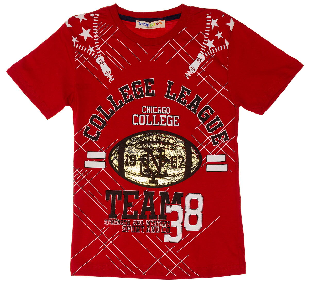 Футболка для мальчика TEAM 38 красная - фото