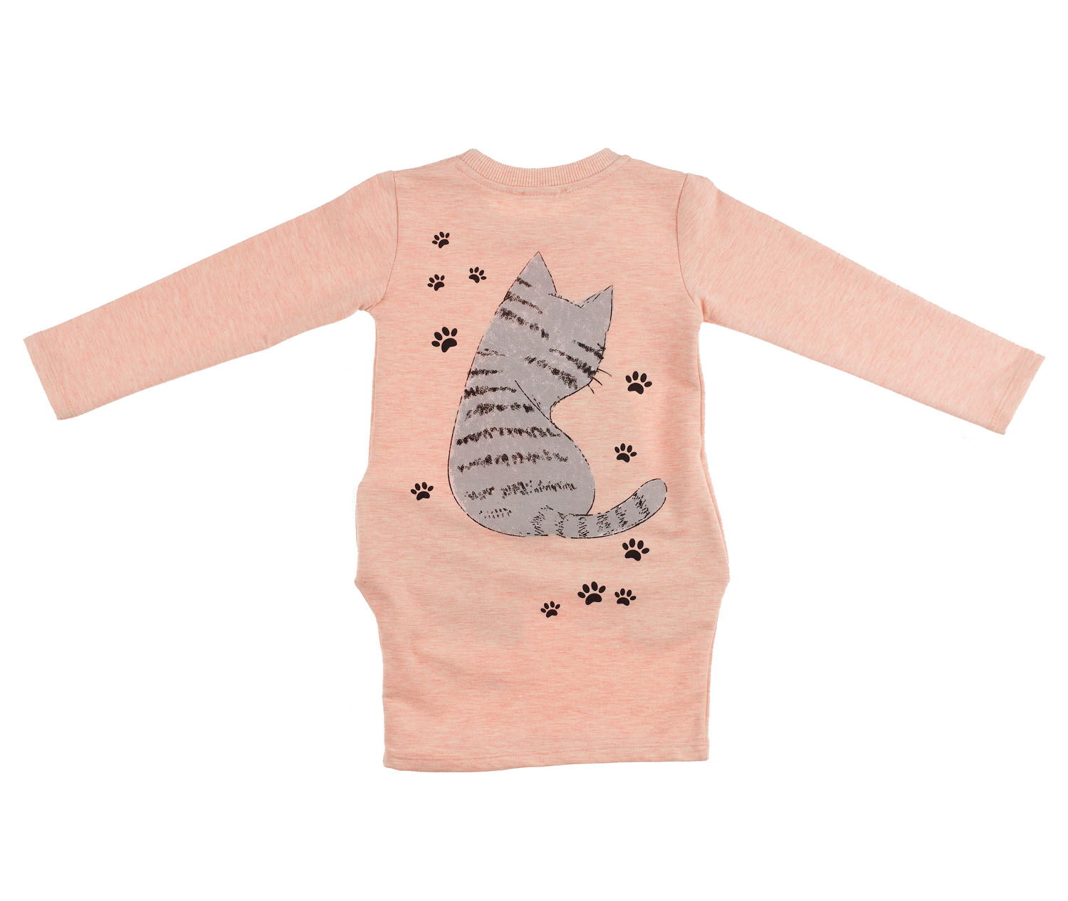 Туника для девочки Breeze Кошка персиковая 10795 - размеры