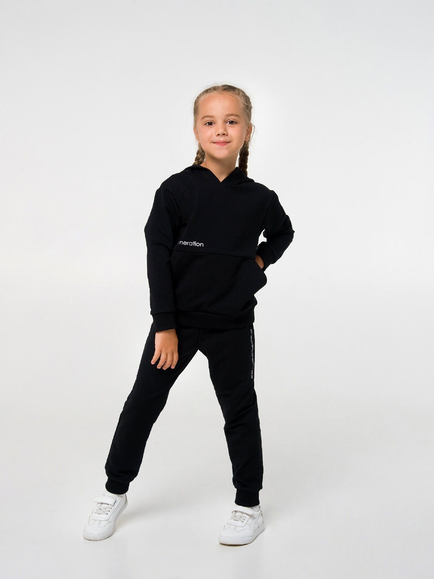 Спортивный костюм для девочки SMIL черный 117278/117279/117296 - фото