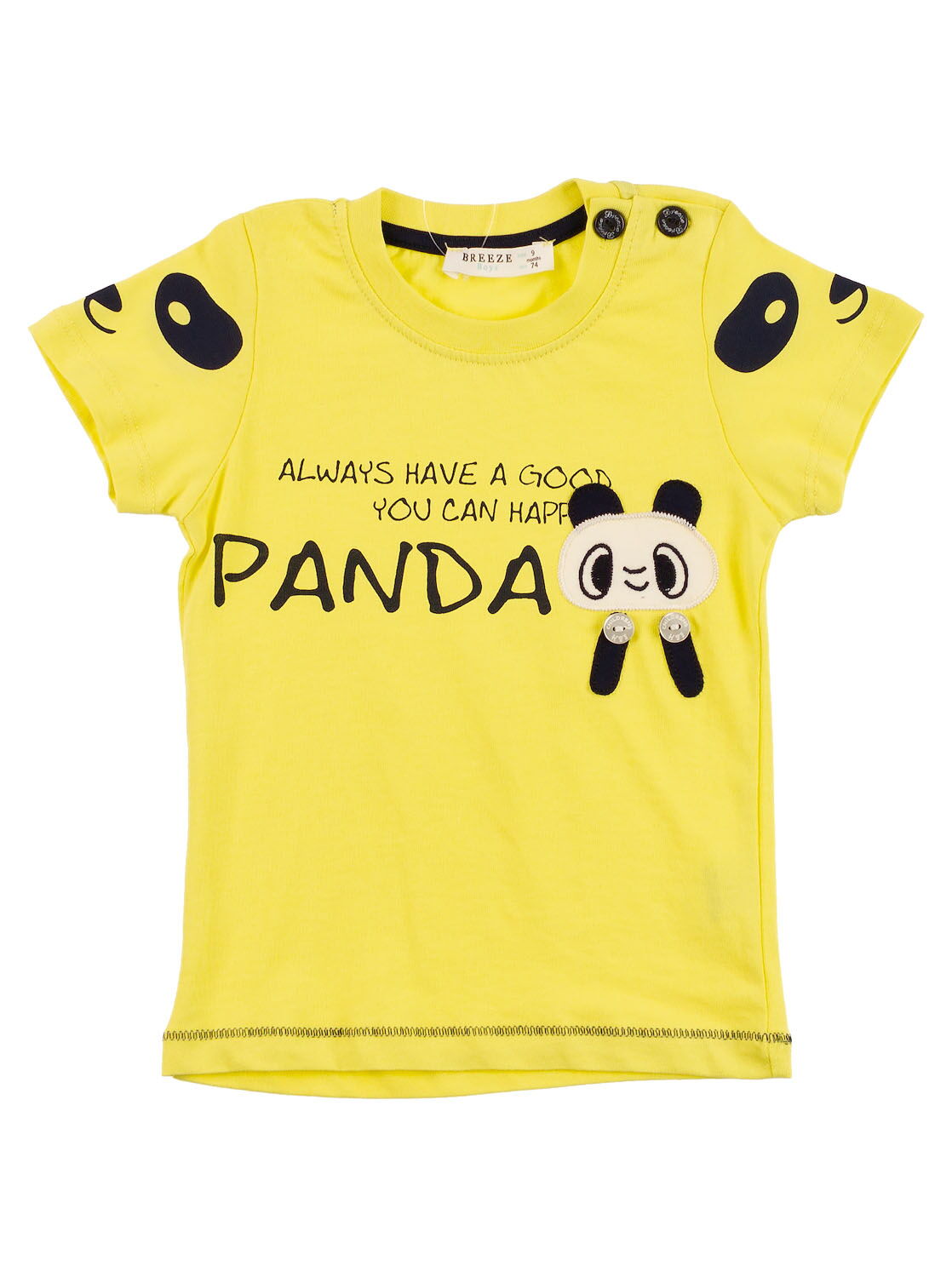 Комплект футболка и шорты Breeze Панда салатовый 11831 - фото