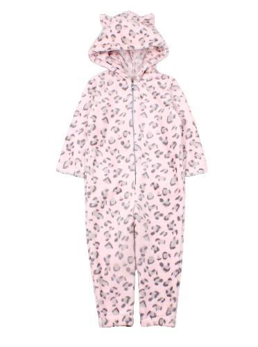 Пижама-кигуруми для девочки Фламинго Леопард розовый 901-910 - цена