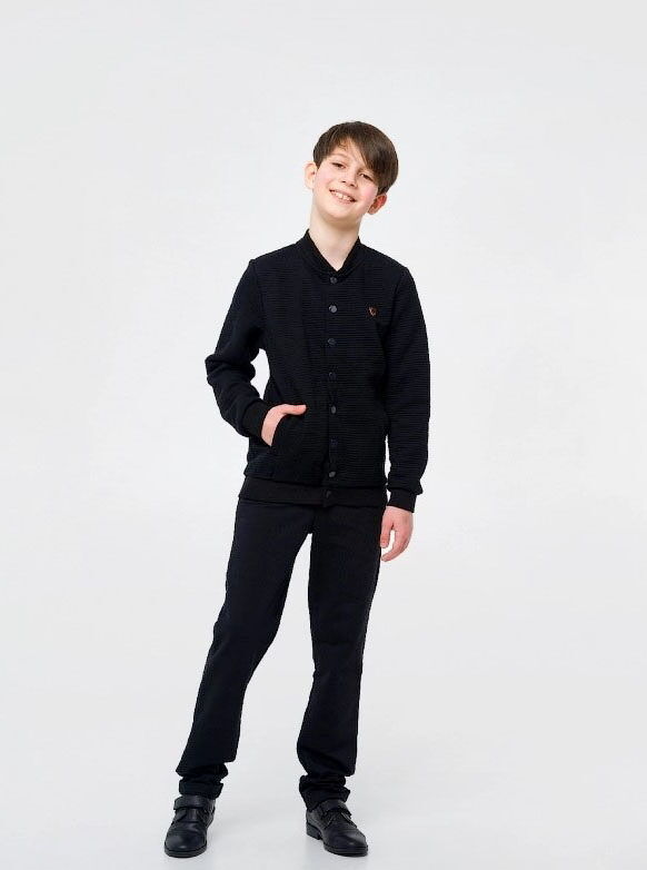 Школьные брюки для мальчика SMIL черные 115458 - размеры