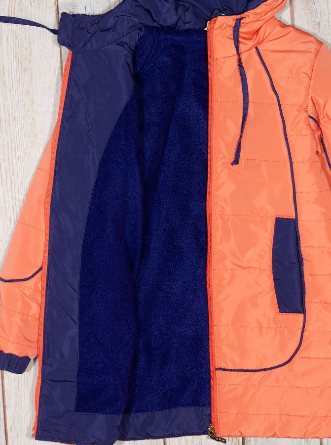 Куртка для девочки Одягайко коралловая 2628 - фото