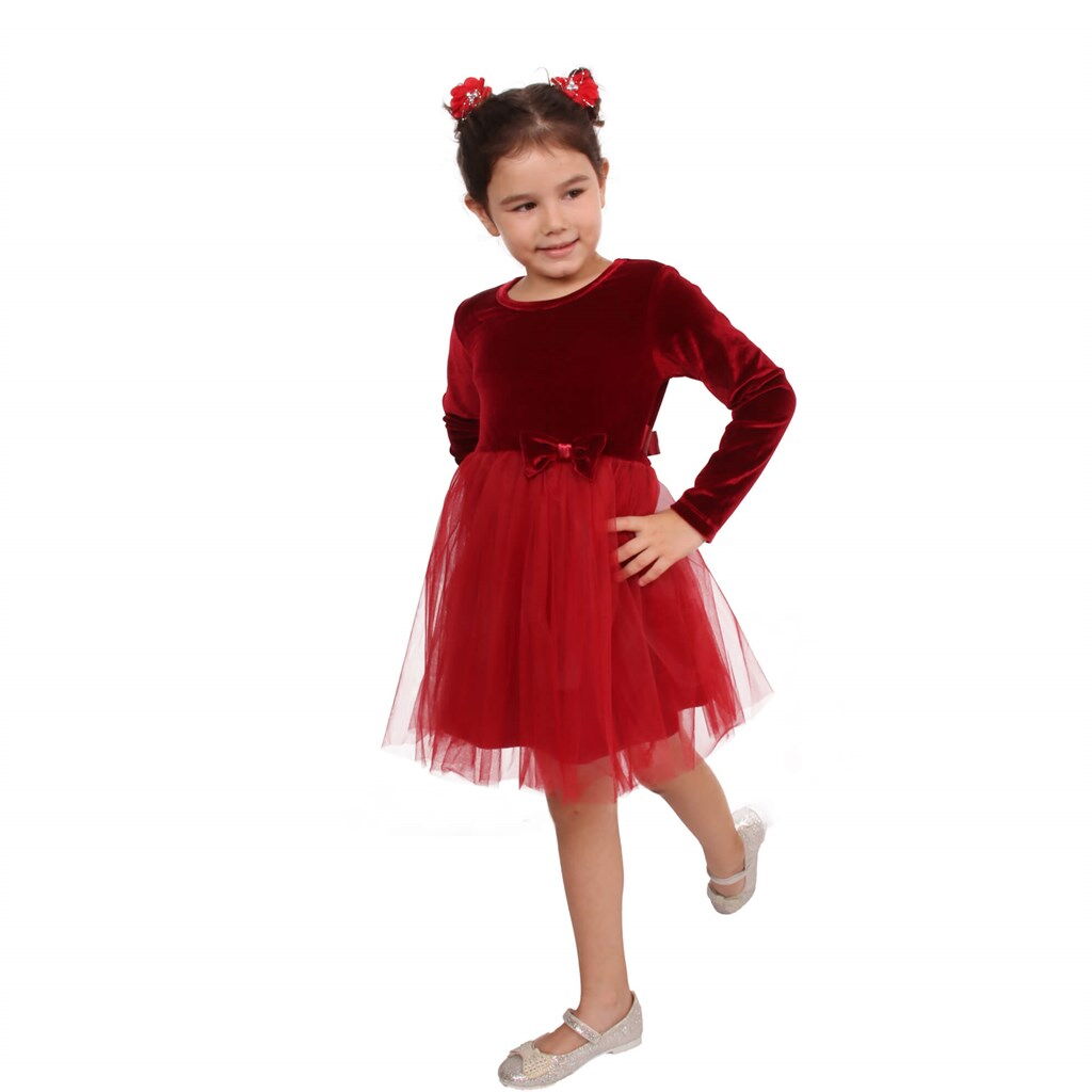 Платье нарядное для девочки Breeze красное 8704 - фото