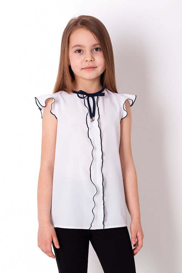 Блузка для девочки Mevis белая 3765-04 - цена